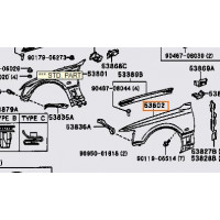 Крило переднє ліве TOYOTA 5380250070