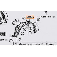 Підкрилок передній TOYOTA 5387642064 Підкрилок передній TOYOTA 5387642064