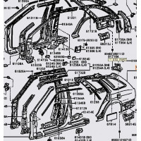 Крило заднє TOYOTA 6160213510 Крило заднє TOYOTA 6160213510
