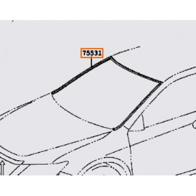 Молдинг лобового скла TOYOTA 7553133140- купуйте за вигідною ціною в Києві, Україні - toyox.com.ua