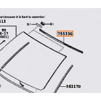 Молдинг лобового скла TOYOTA 7553160080
