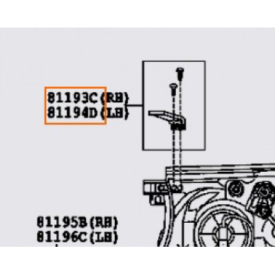 Кріплення переднього бампера TOYOTA 8119360130- купуйте за вигідною ціною в Києві, Україні - toyox.com.ua