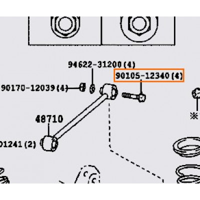 Болт кріплення TOYOTA 9010512340- купуйте за вигідною ціною в Києві, Україні - toyox.com.ua