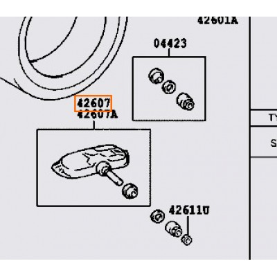 Датчик тиску повітря в шинах Toyota 4260733022- купуйте за вигідною ціною в Києві, Україні - toyox.com.ua