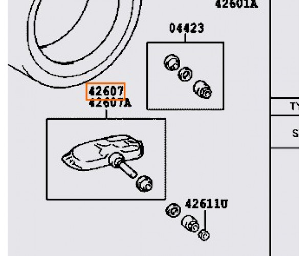 Датчик тиску повітря в шинах Toyota 4260733022- купуйте за вигідною ціною в Києві, Україні - toyox.com.ua