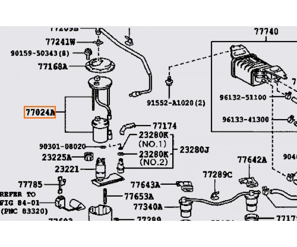 Фільтр паливний у баку Toyota 7702433180- купуйте за вигідною ціною в Києві, Україні - toyox.com.ua