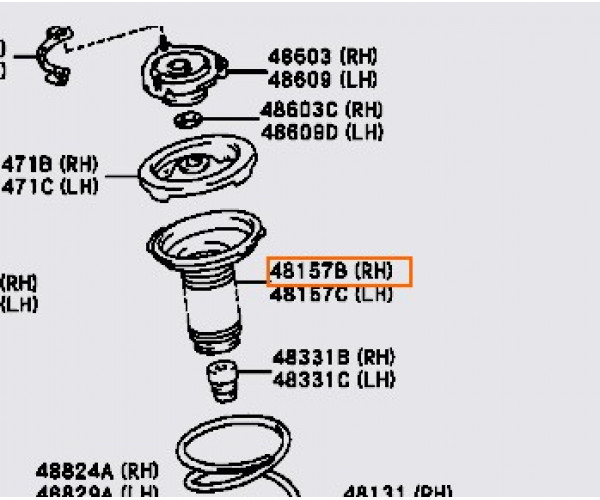 Пильовик амортизатора Toyota 4815742010- купуйте за вигідною ціною в Києві, Україні - toyox.com.ua