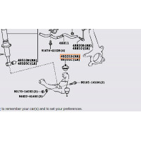 Відбійник переднього нижнього важеля Toyota 4830460120