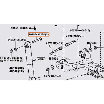 Болт Toyota 90105A0218- купуйте за вигідною ціною в Києві, Україні - toyox.com.ua