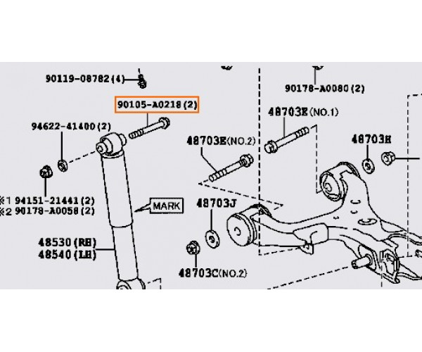 Болт Toyota 90105A0218- купуйте за вигідною ціною в Києві, Україні - toyox.com.ua