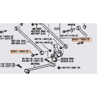 Гайка болта регулювального Toyota 9090119002