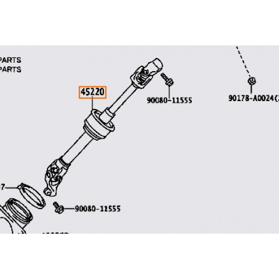 Вал рульової колонки Toyota 4522033330- купуйте за вигідною ціною в Києві, Україні - toyox.com.ua