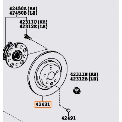 гальмівний Диск Toyota 4243130310- купуйте за вигідною ціною в Києві, Україні - toyox.com.ua