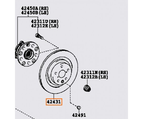 Диск гальмівний передній Toyota Highlander Lexus RX 4351248081- купуйте за вигідною ціною в Києві, Україні - toyox.com.ua